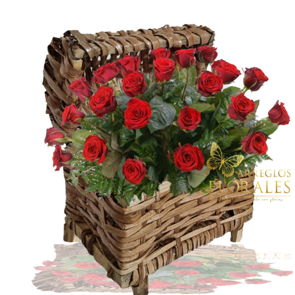 Arreglos florales de rosas rojas