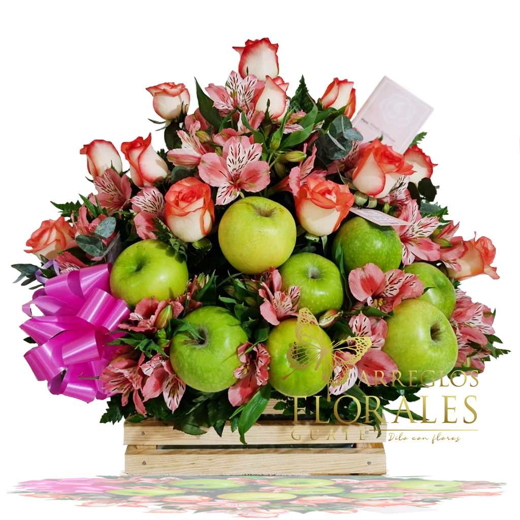 Arreglos de flores con frutas